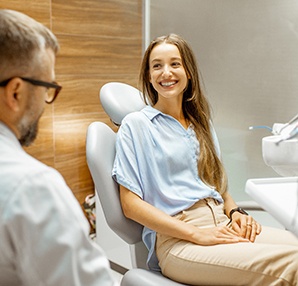 a woman consulting with a cosmetic dentist