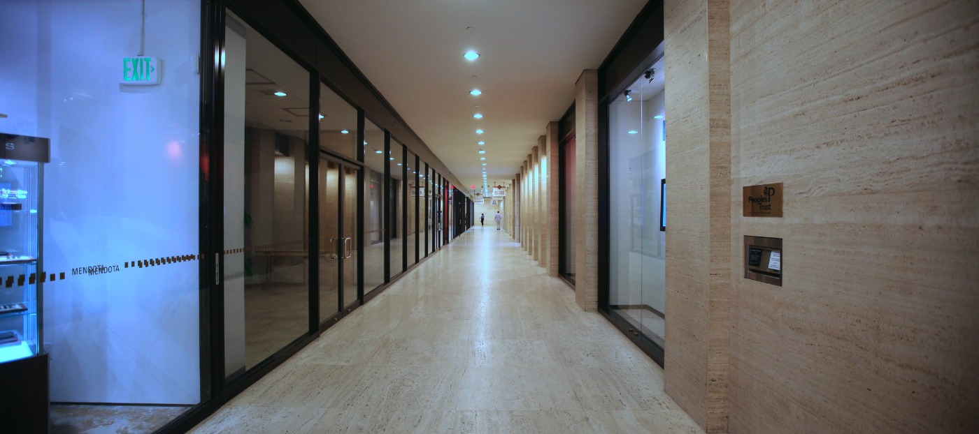 Dental office hallway