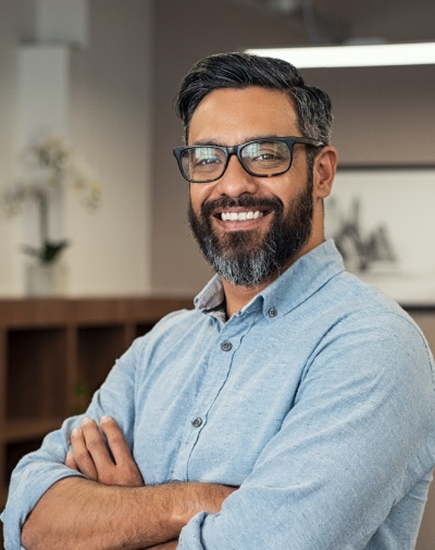 Man smiling after preventive dentistry