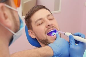 Man getting dental bonding